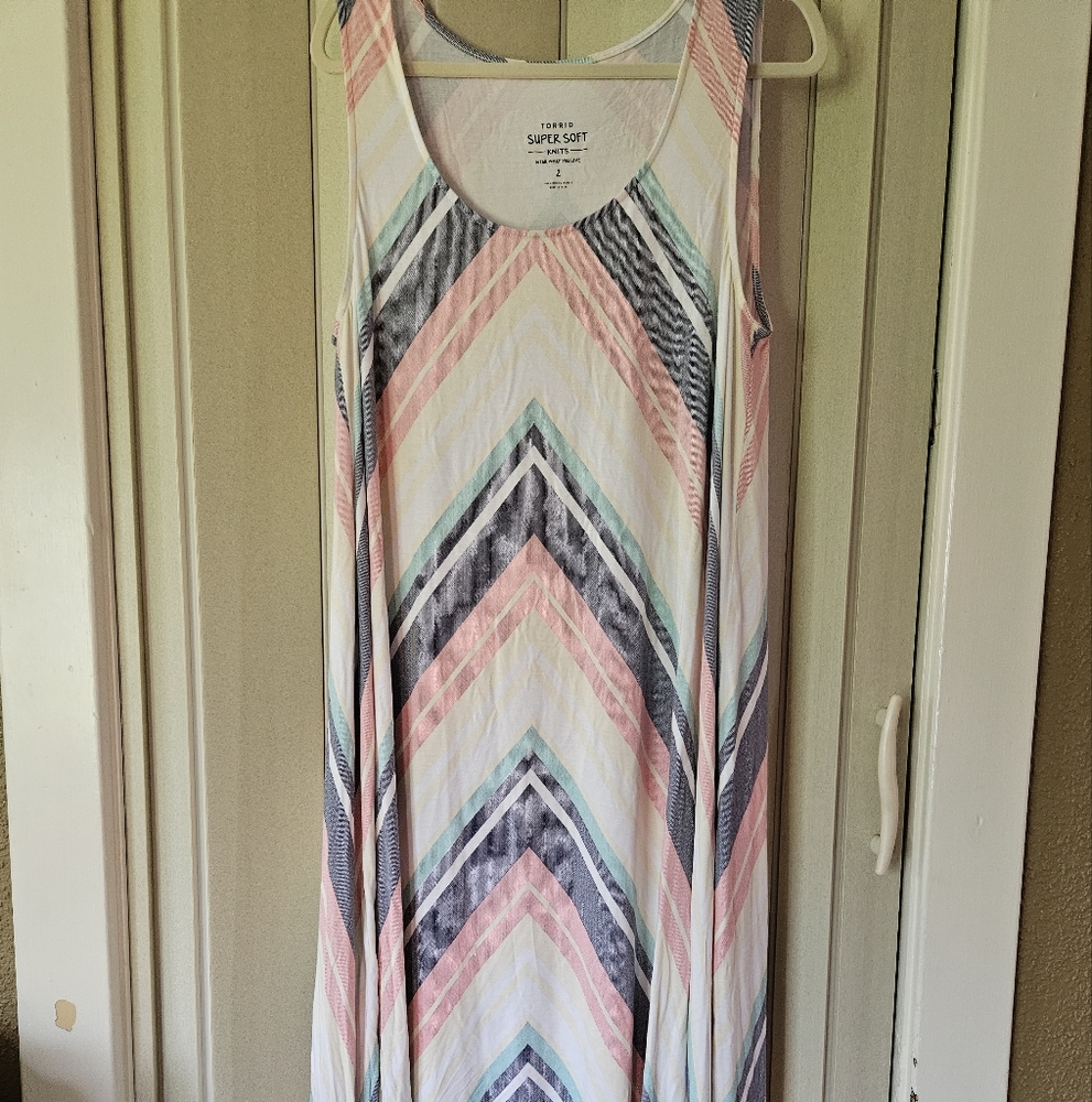 Torrid Pastel Chevron Maxi Dress